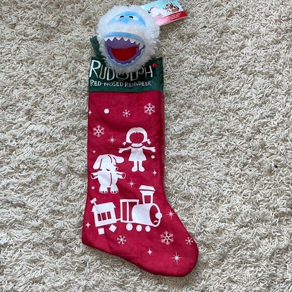 Bumble Musical 23" Big Head Stocking ‘Rudolph The Red Nosed Reindeer’ - Picture 1 of 15